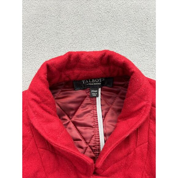 Talbots vintage quilted blazer jacket Red Wool Women’s 20 petite - Picture 5 of 14